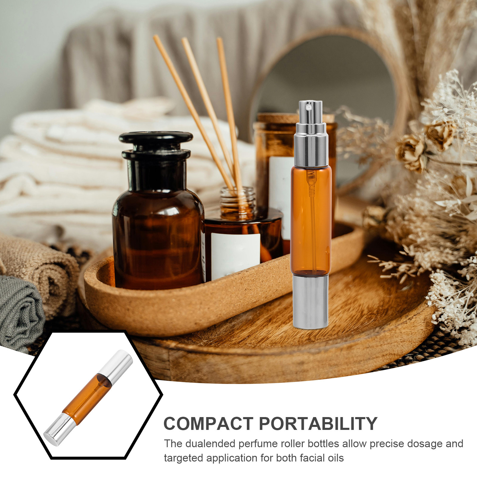 Botellas de Vidrio Ámbar con R - Perfume Travel Set reseña y precio