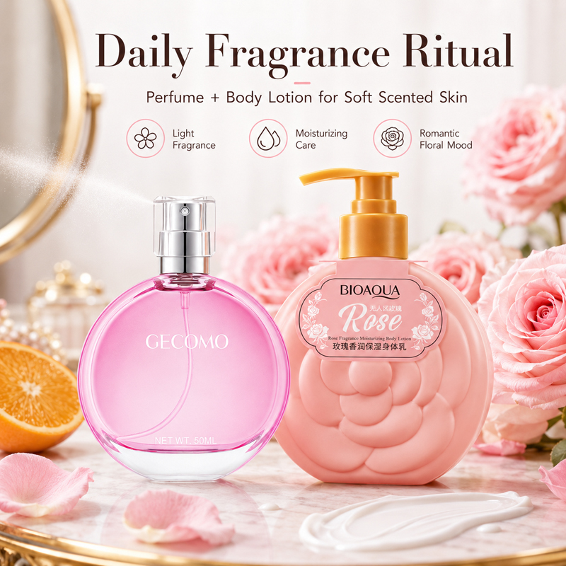 Set de Perfume GECOMO para Muj - Perfume Fragrance Body Lotion reseña y precio